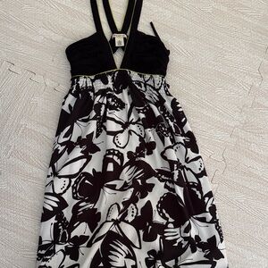 Arden B Black and White Floral Maxi Dress